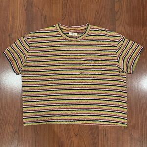 Madewell Cotton Knit Striped Tee size L